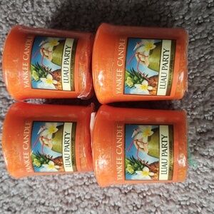 Yankee candle votive lot of 4 luau party